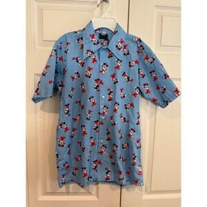 RARE Vintage 60s/70s Mickey Mouse All Over Print Herb Walter Button Up Shirt